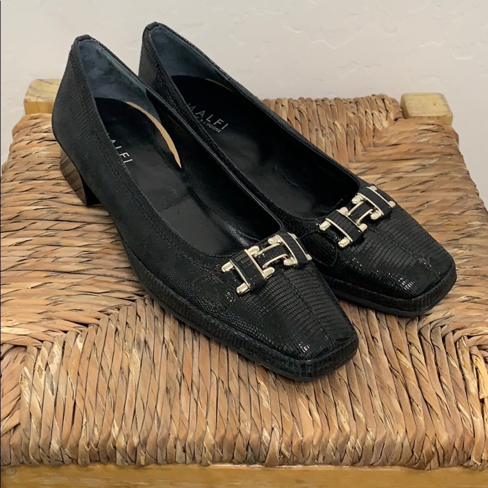New Amalfi by Rangoni box heels leather size 7 (gg